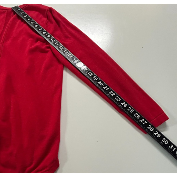 Talbots Cardigan Womens Large Red Button Front Rayon Blend Sweater Career Preppy - Picture 7 of 10